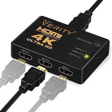 هاب 3 به 1  HDMI SWITCH 4K وریتی مدل H 403 | شناسه کالا KT-000503
